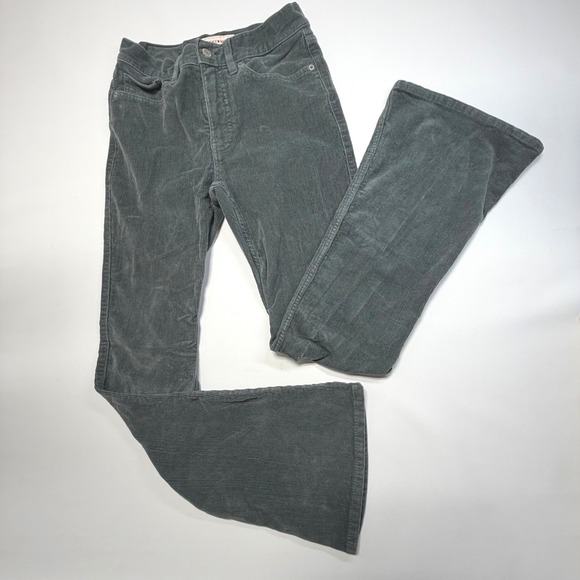 Lucky Brand Pants - Lucky Brand Stevie High Rise Corduroy Flare Pants 27 Sage